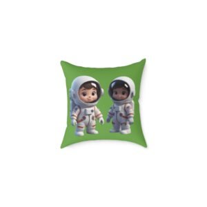Astronauts Square Poly Canvas Pillow