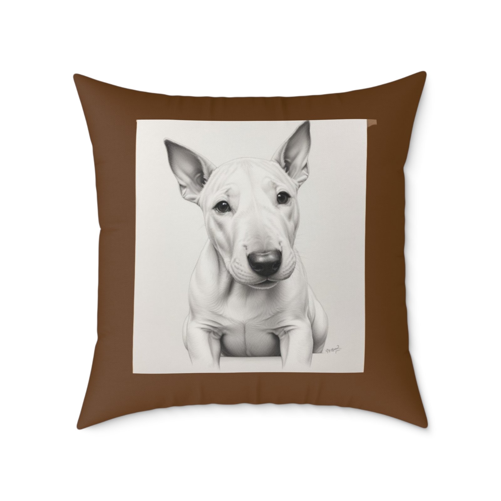 English Bull Terrier Square Poly Canvas Pillow - Image 17
