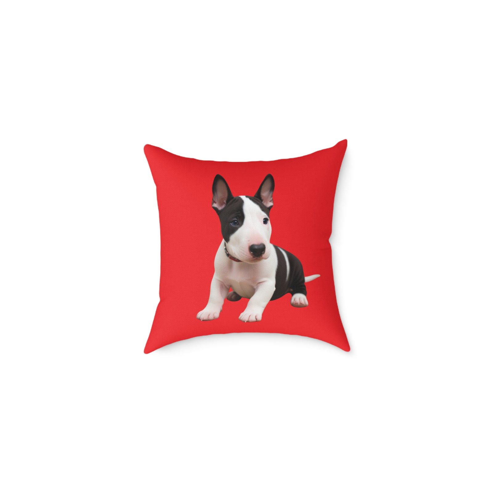 English Bull Terrier Square Poly Canvas Pillow