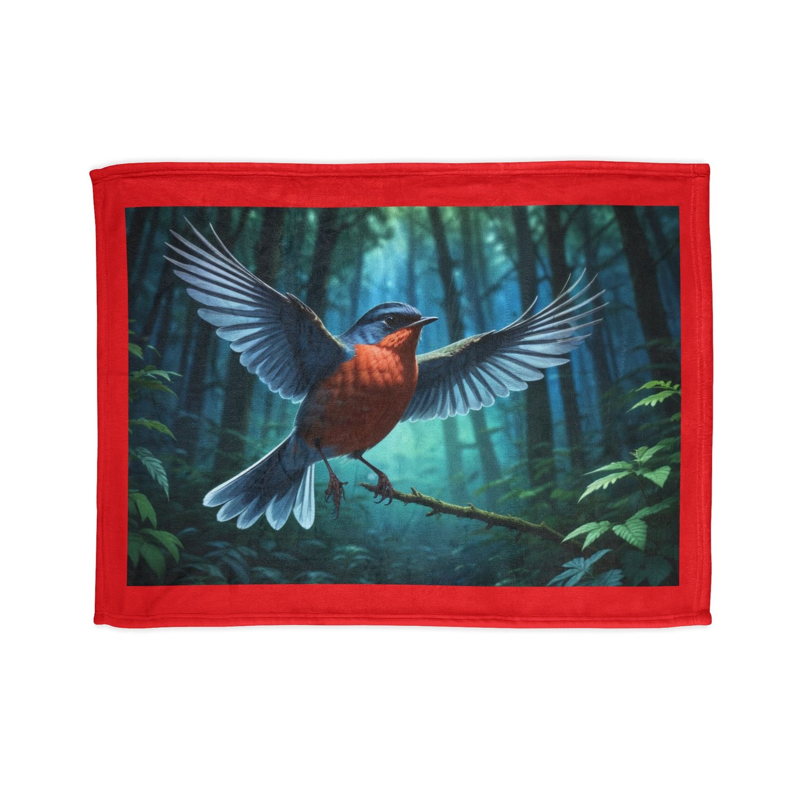 Robin Red Breast Soft Polyester Blanket