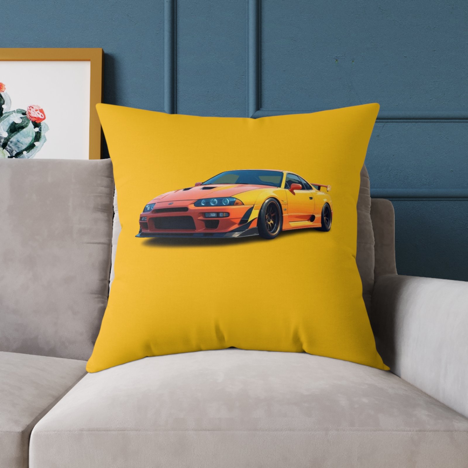 Fast Car Design Square Poly Canvas Pillow - Image 19