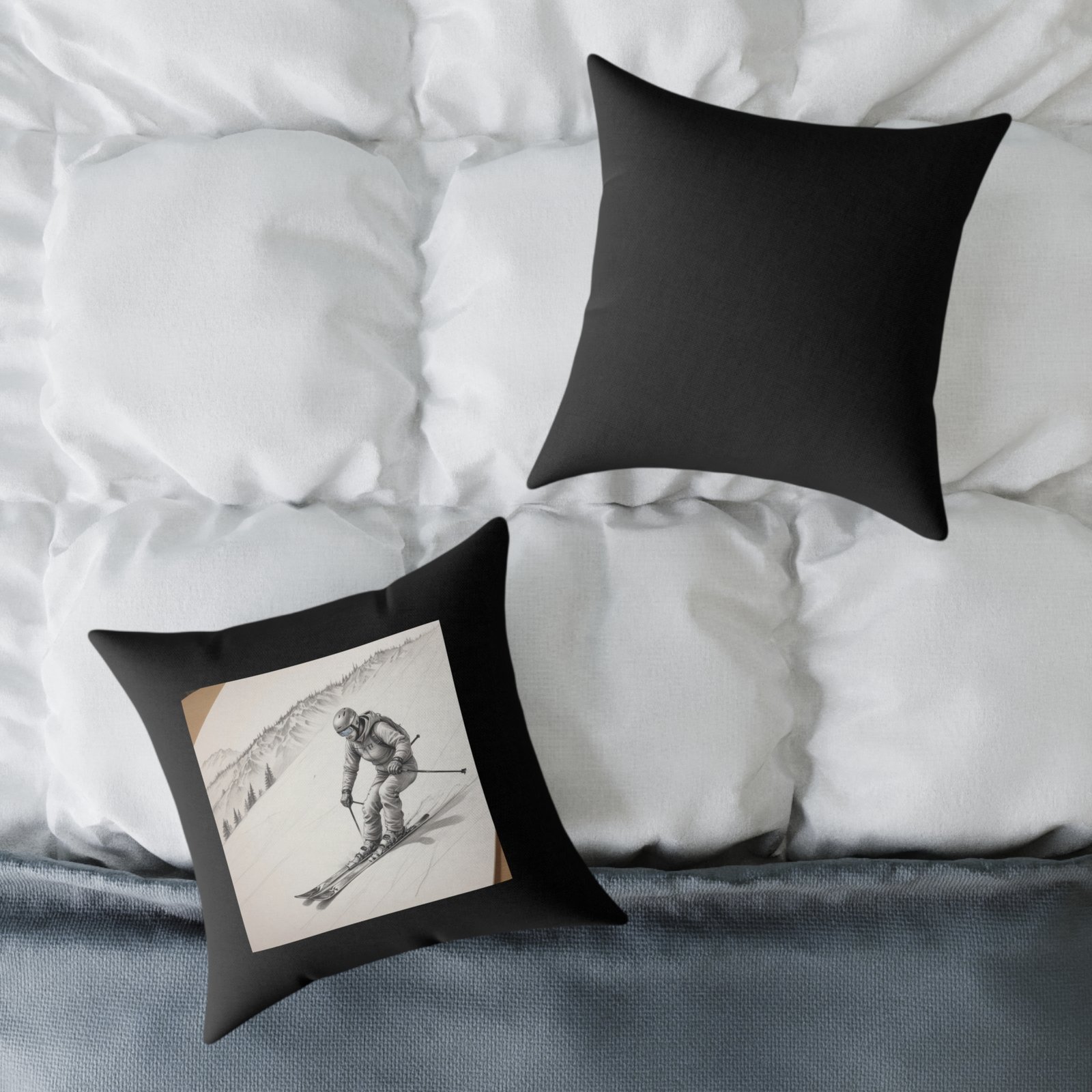 Golfing Square Poly Canvas Pillow - Image 8
