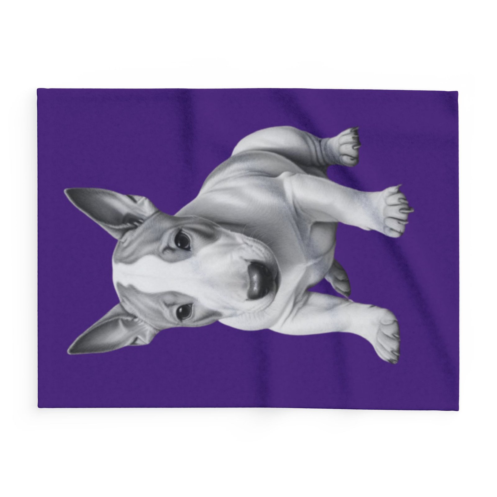 English Bull Terrier Puppy Arctic Fleece Blanket - Image 2