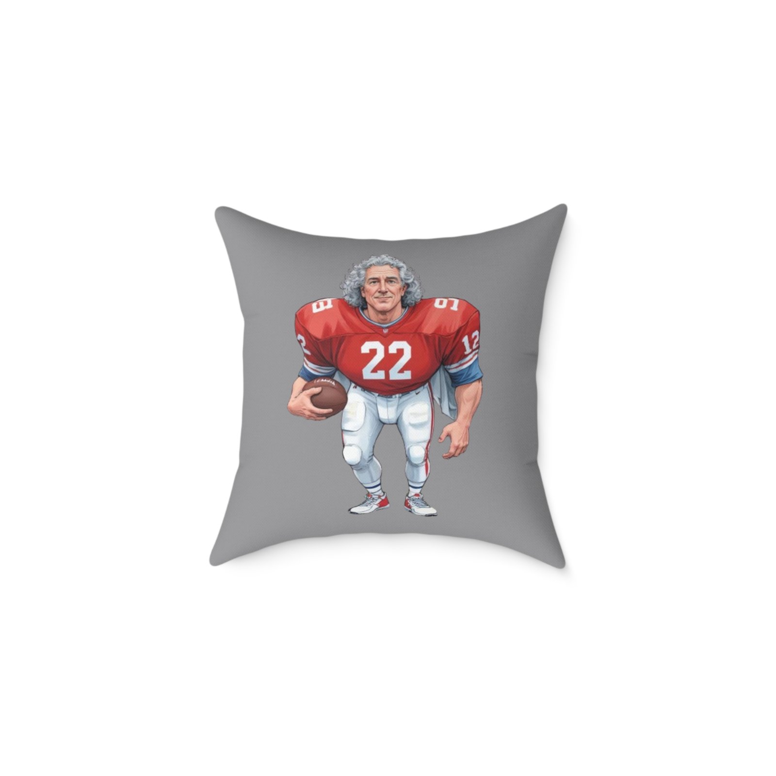 American Football Square Poly Canvas Pillow - Image 5