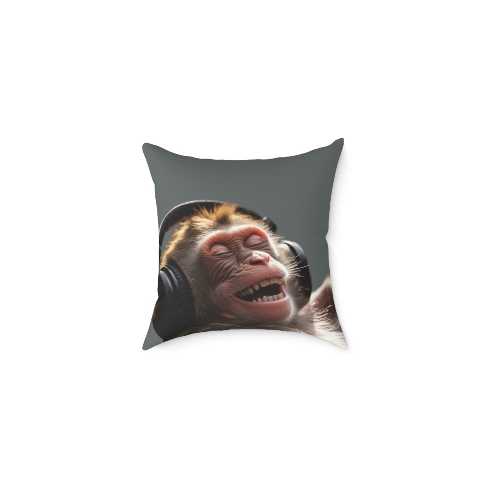 Funny Monkey Poly Canvas Pillow