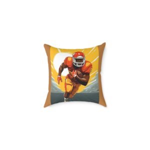 American Football Square Poly Canvas Pillow