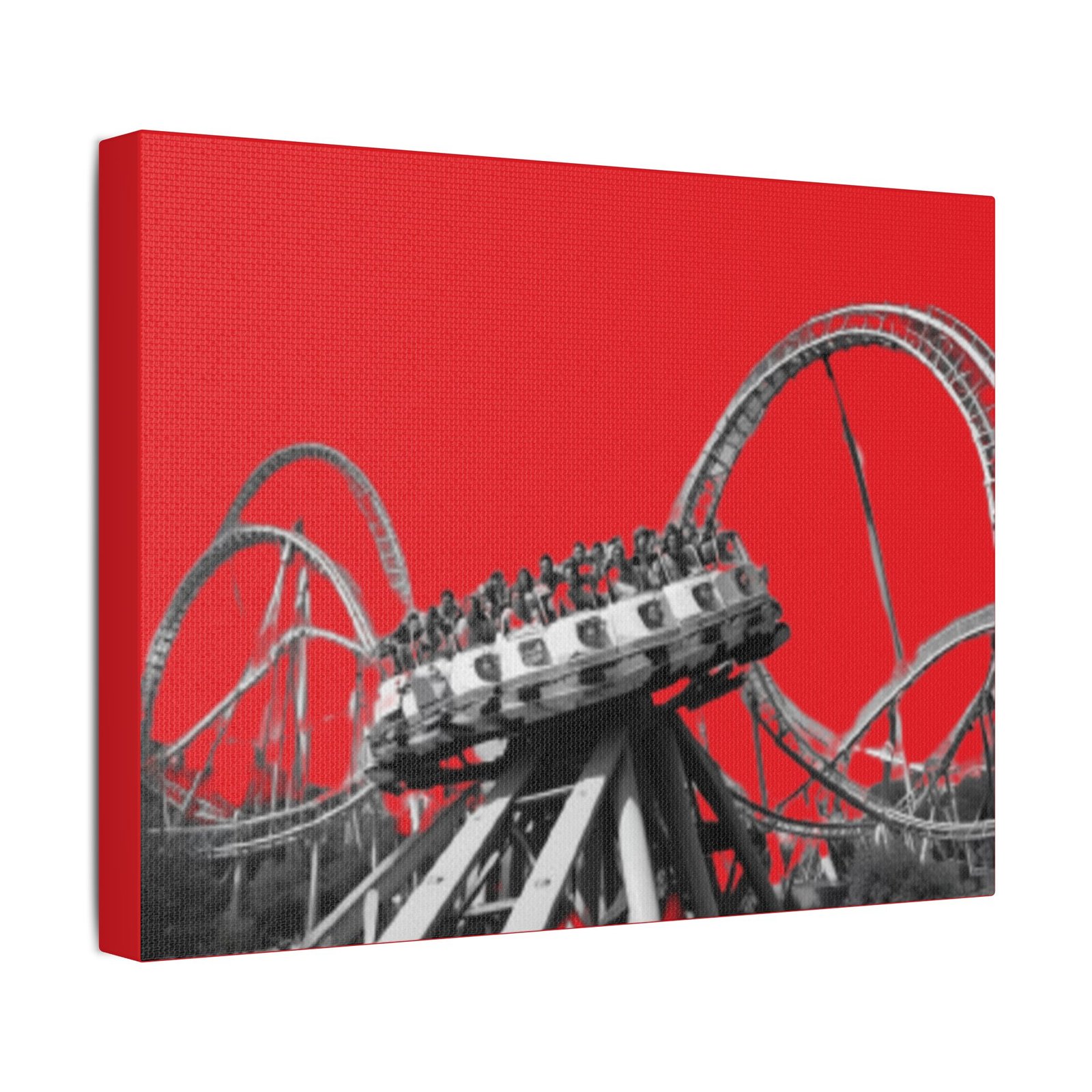 Fairground Fun Satin Canvas, Stretched - Image 2