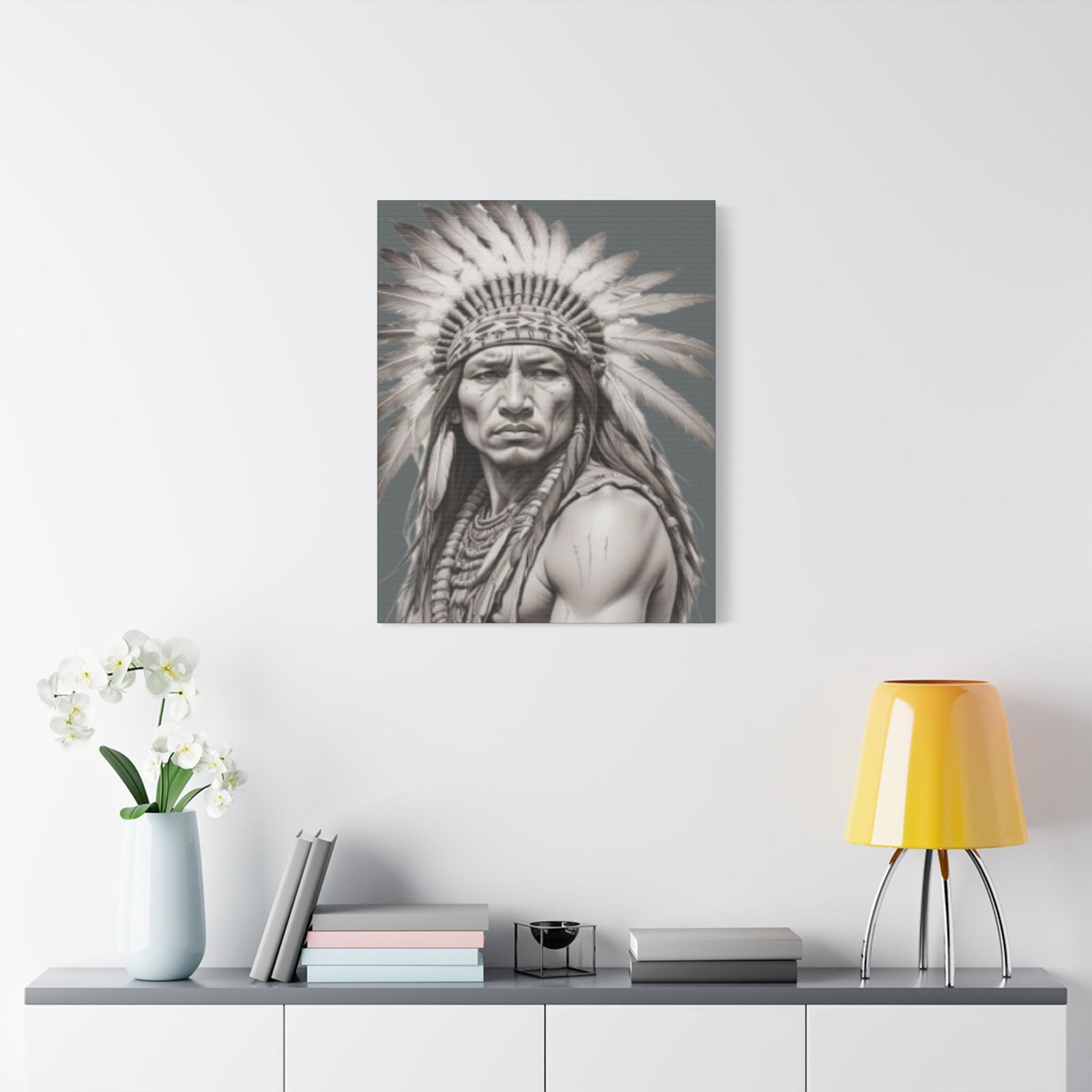 Apache Satin Canvas, Stretched - Image 15