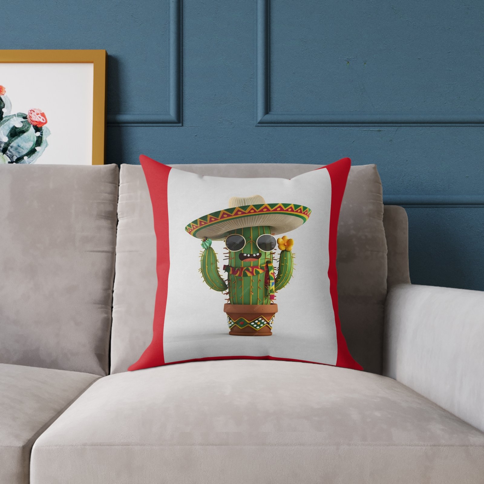 Mexico Square Poly Canvas Pillow - Image 7