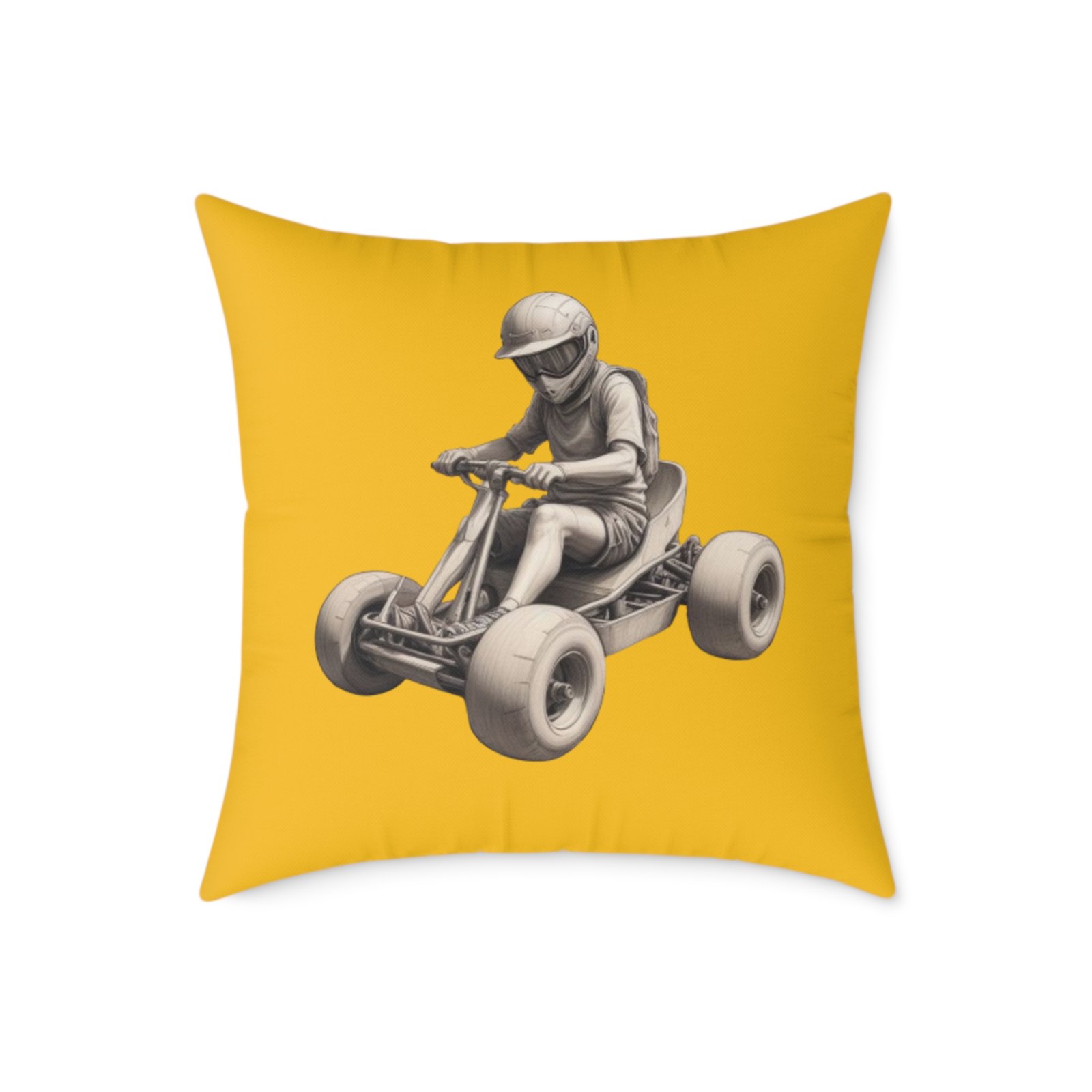 Go Karting Square Poly Canvas Pillow - Image 13