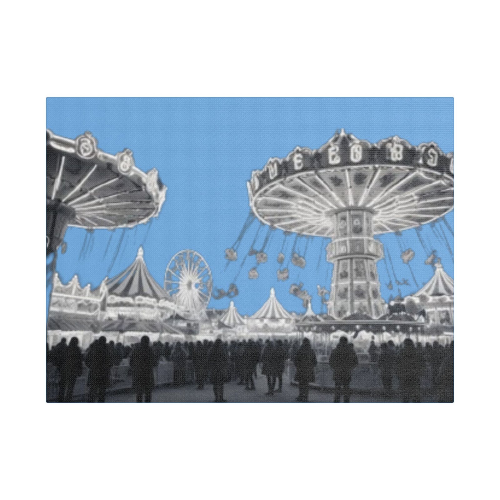 Fairground Fun Satin Canvas, Stretched