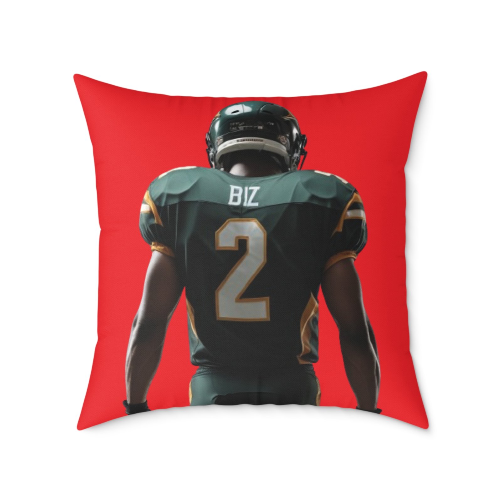 American Football Square Poly Canvas Pillow - Image 17