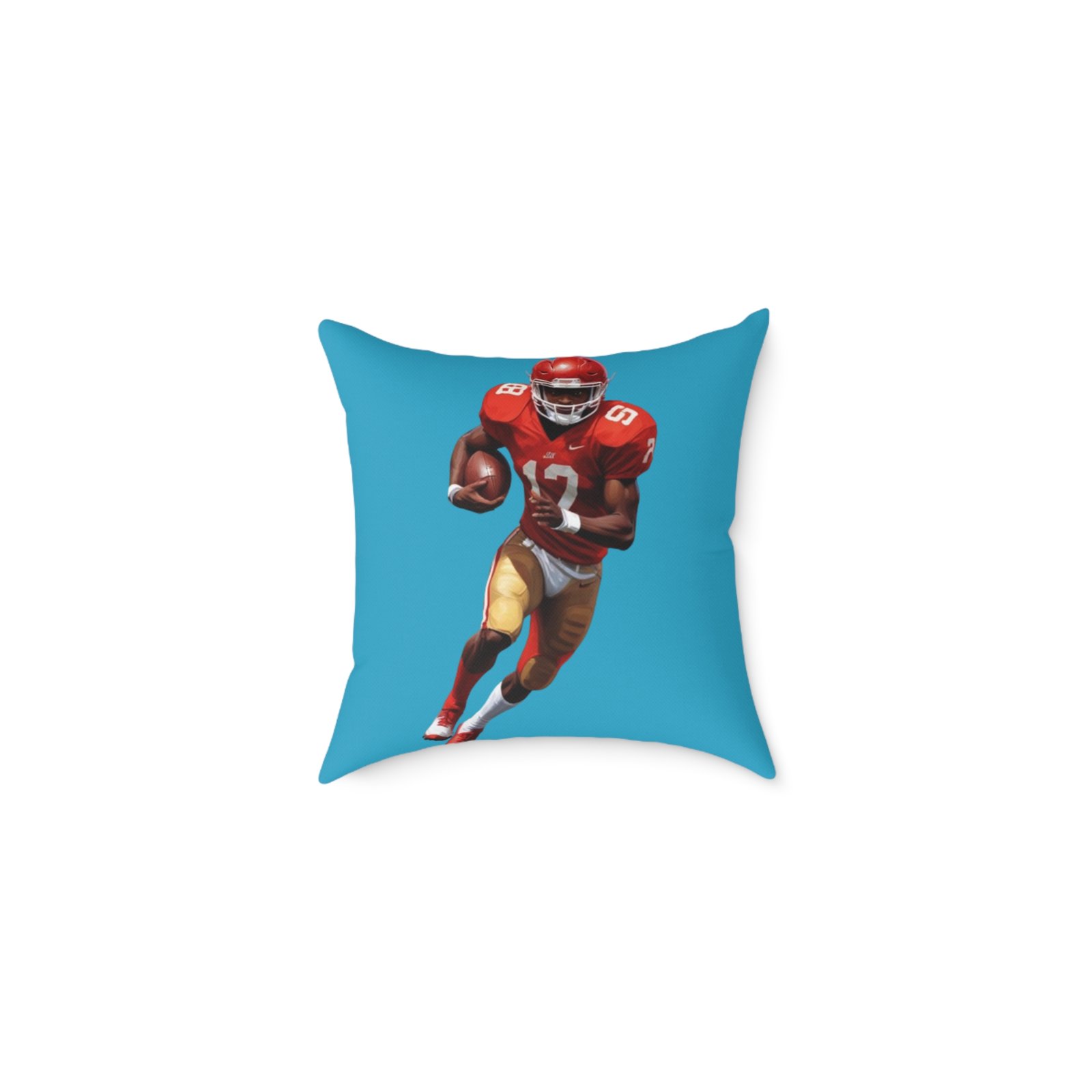 American Football Square Poly Canvas Pillow