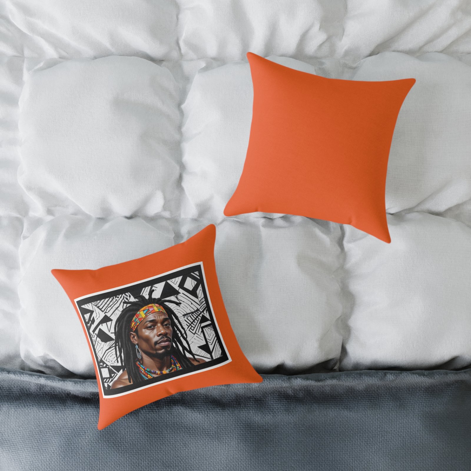 Rastafarian Square Poly Canvas Pillow - Image 4