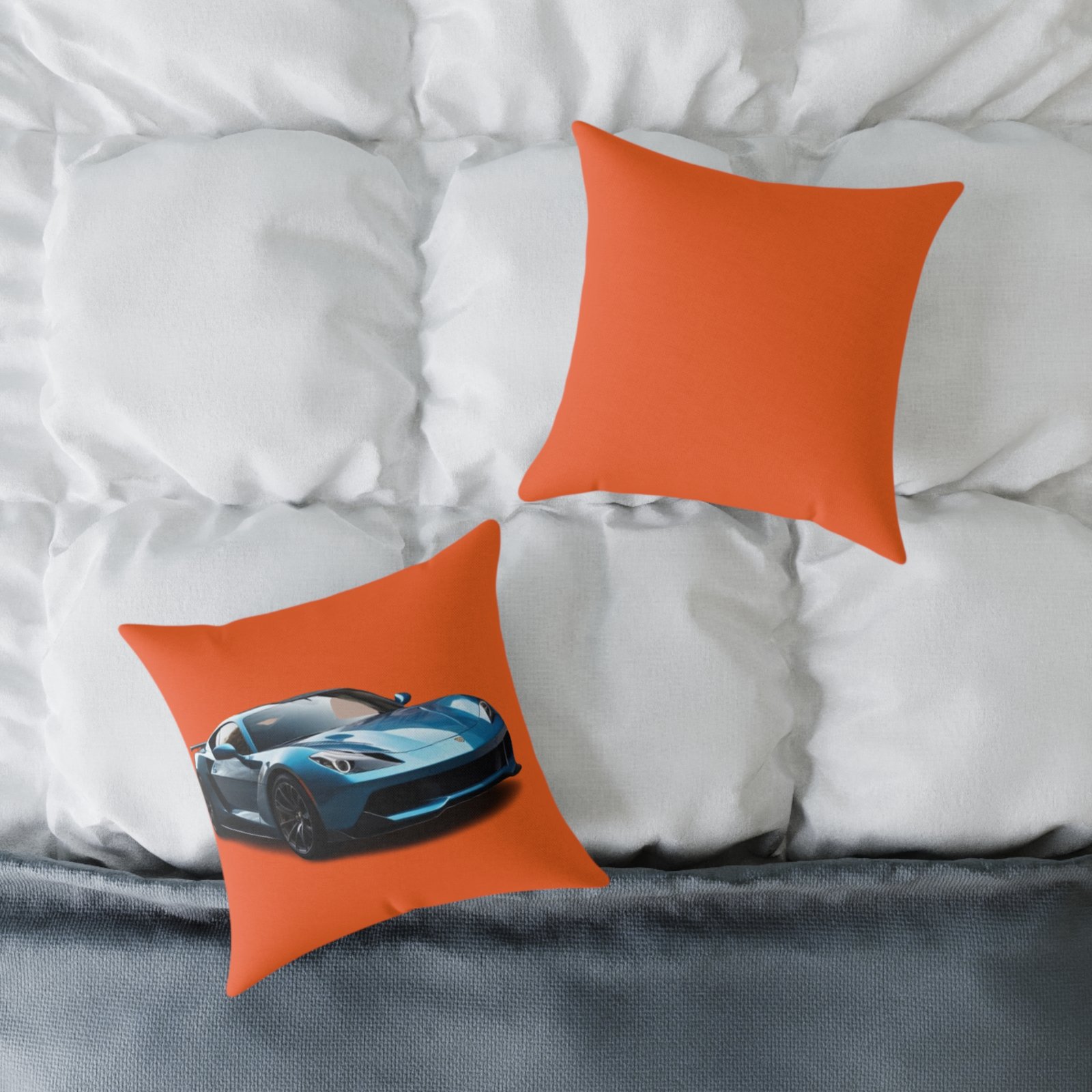 Fast Car Square Poly Canvas Pillow - Image 4