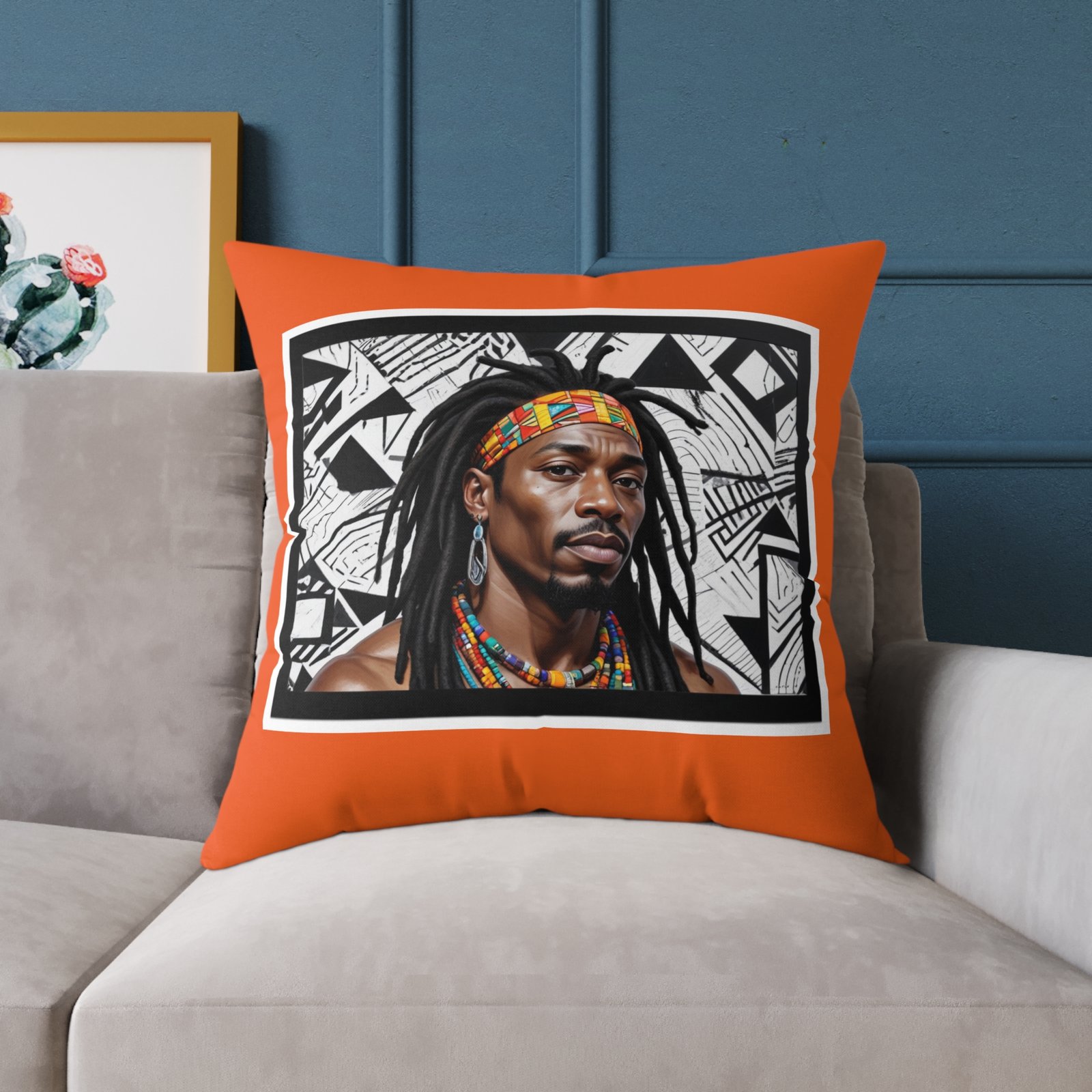 Rastafarian Square Poly Canvas Pillow - Image 19