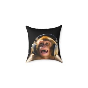 Monkey  Square Poly Canvas Pillow