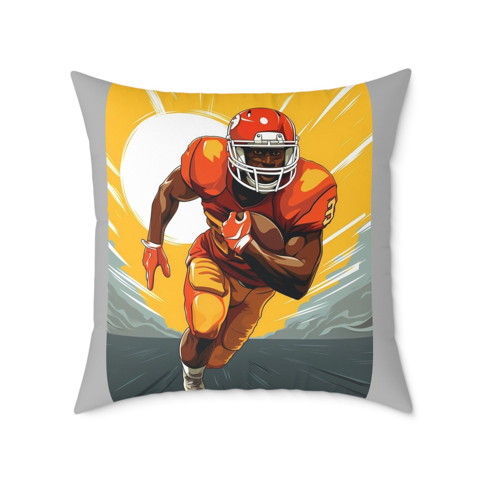 American Football Square Poly Canvas Pillow - Image 17
