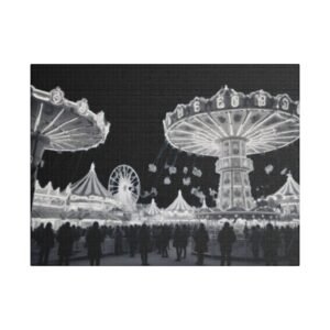 Fairground Fun Satin Canvas, Stretched