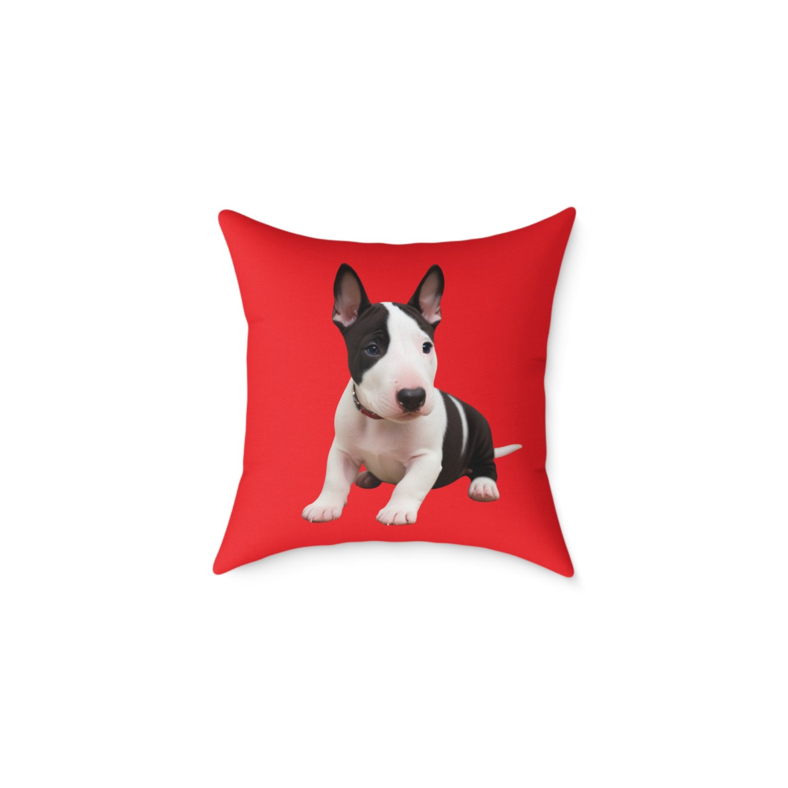 English Bull Terrier Square Poly Canvas Pillow - Image 5