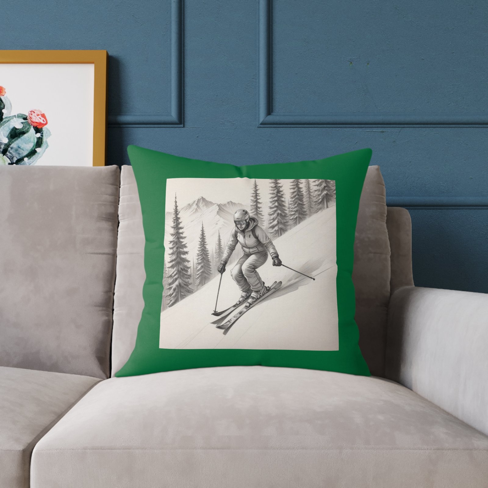 Golfing Square Poly Canvas Pillow - Image 11
