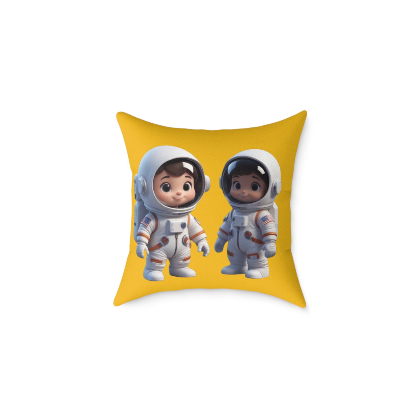 Astronauts Square Poly Canvas Pillow - Image 5