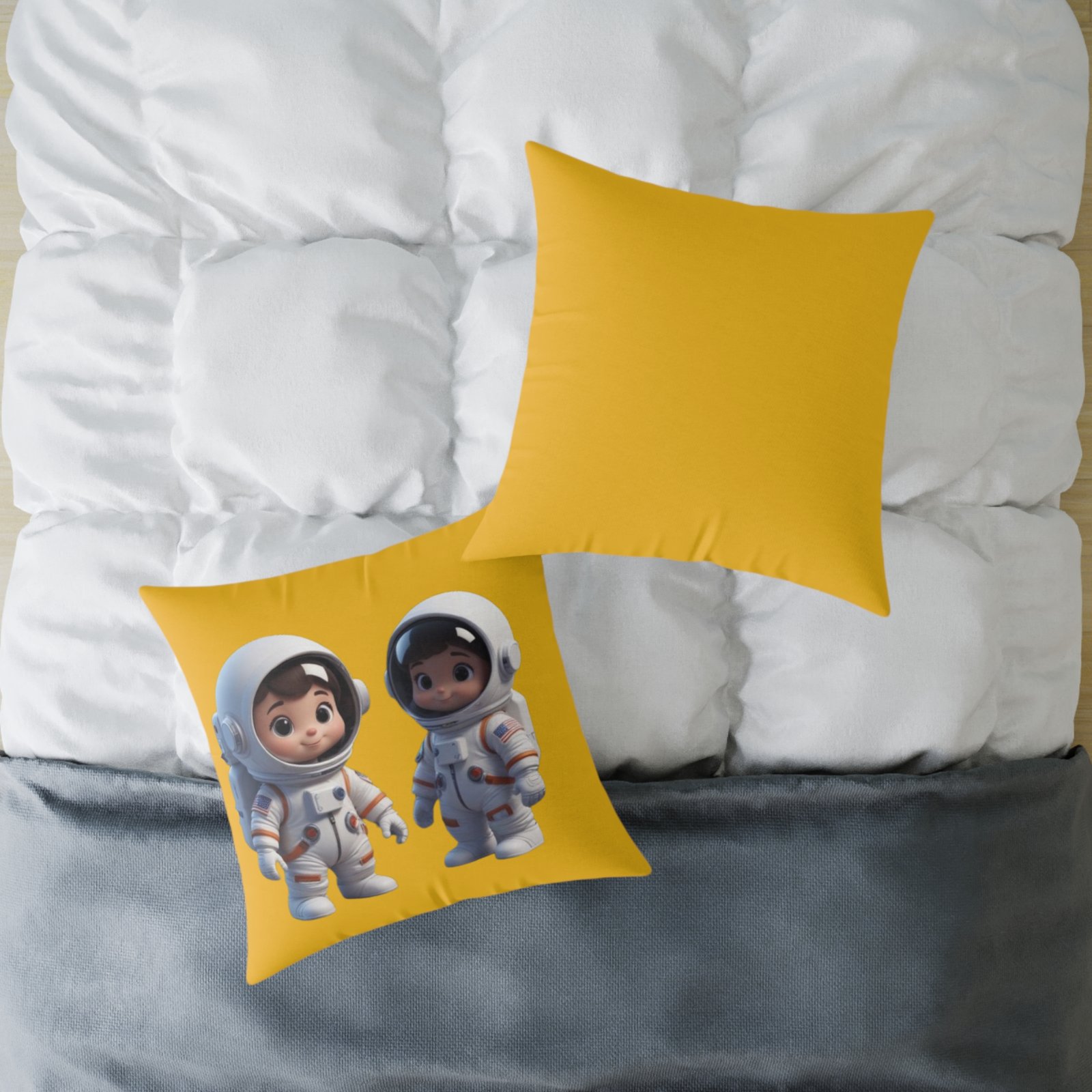 Astronauts Square Poly Canvas Pillow - Image 16
