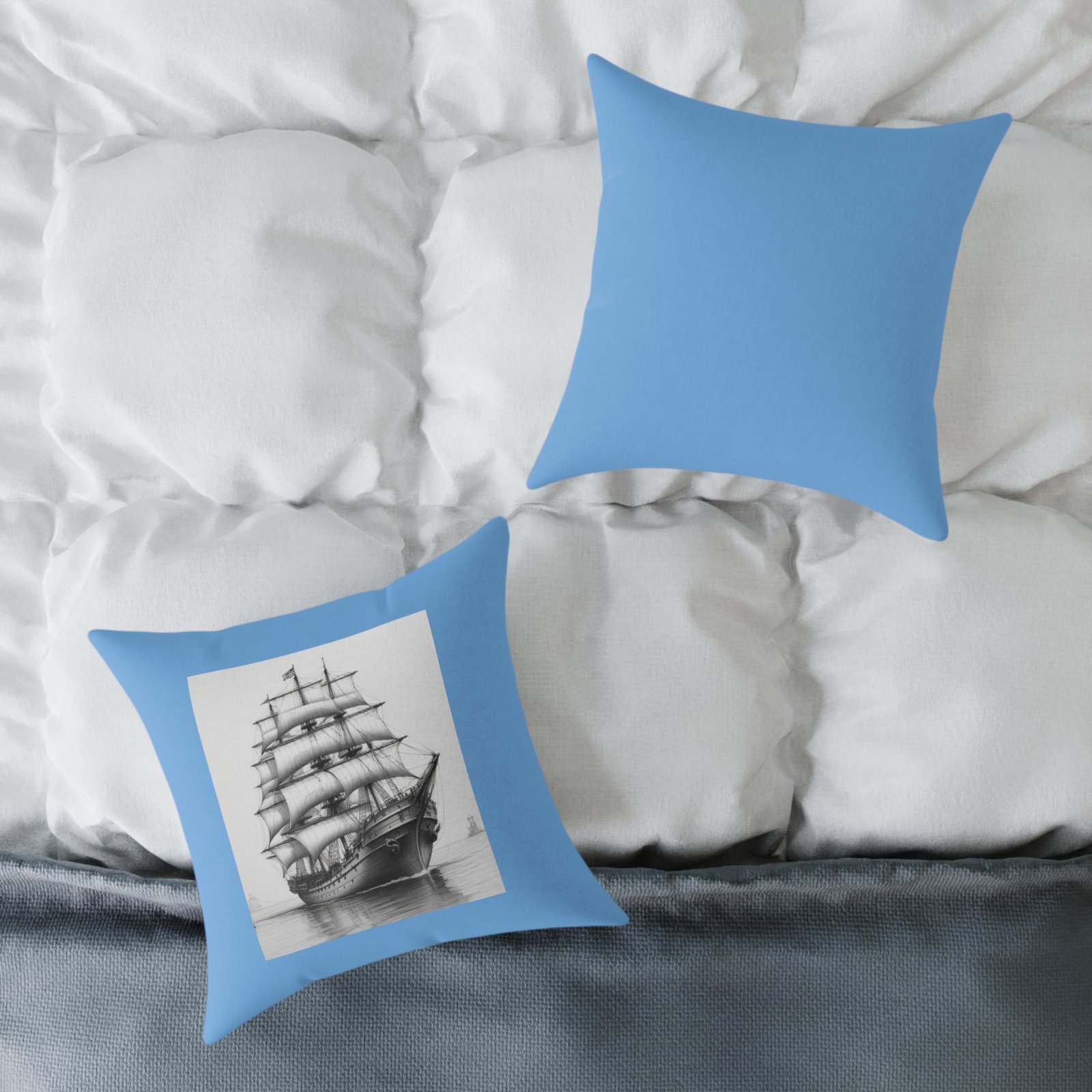 Ship Square Poly Canvas Pillow - Image 8