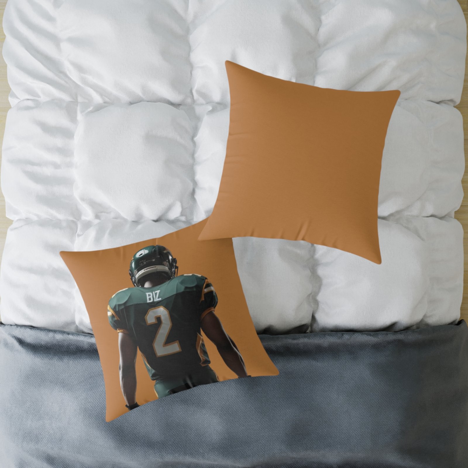 American Football Square Poly Canvas Pillow - Image 16