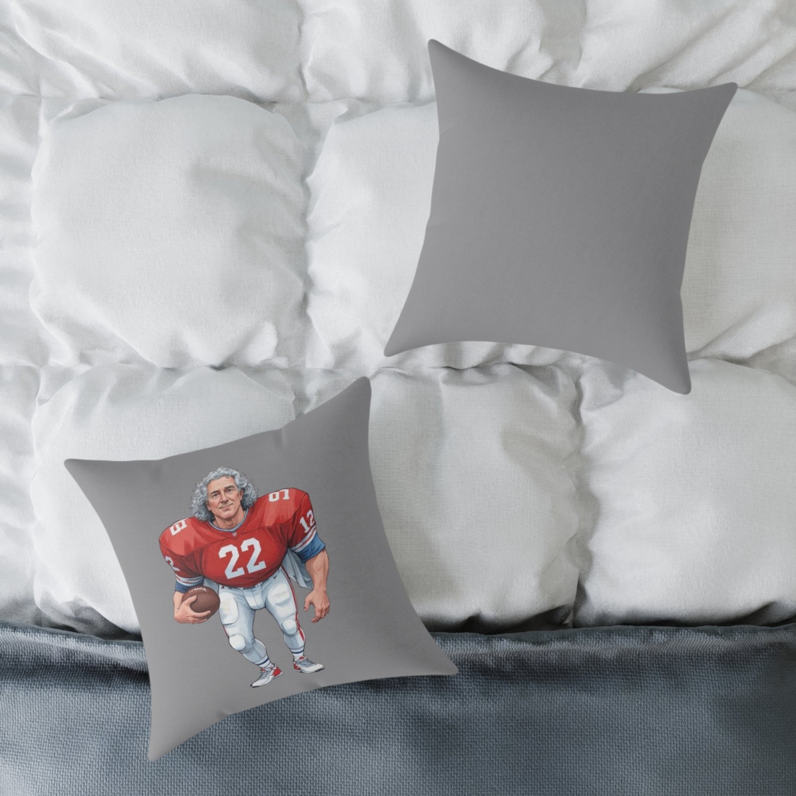 American Football Square Poly Canvas Pillow - Image 8