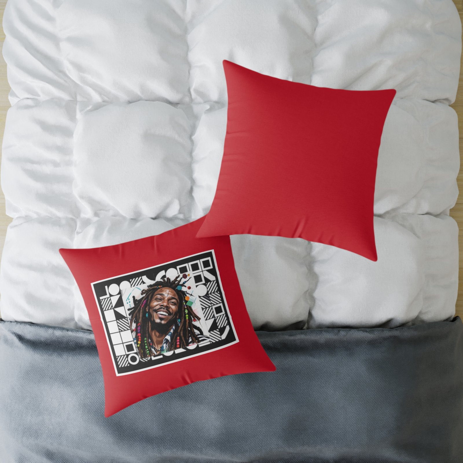 Rastafarian Square Poly Canvas Pillow - Image 16