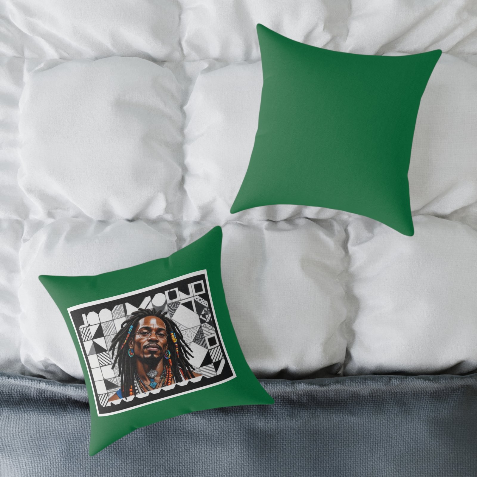 Rastafarian Square Poly Canvas Pillow - Image 8