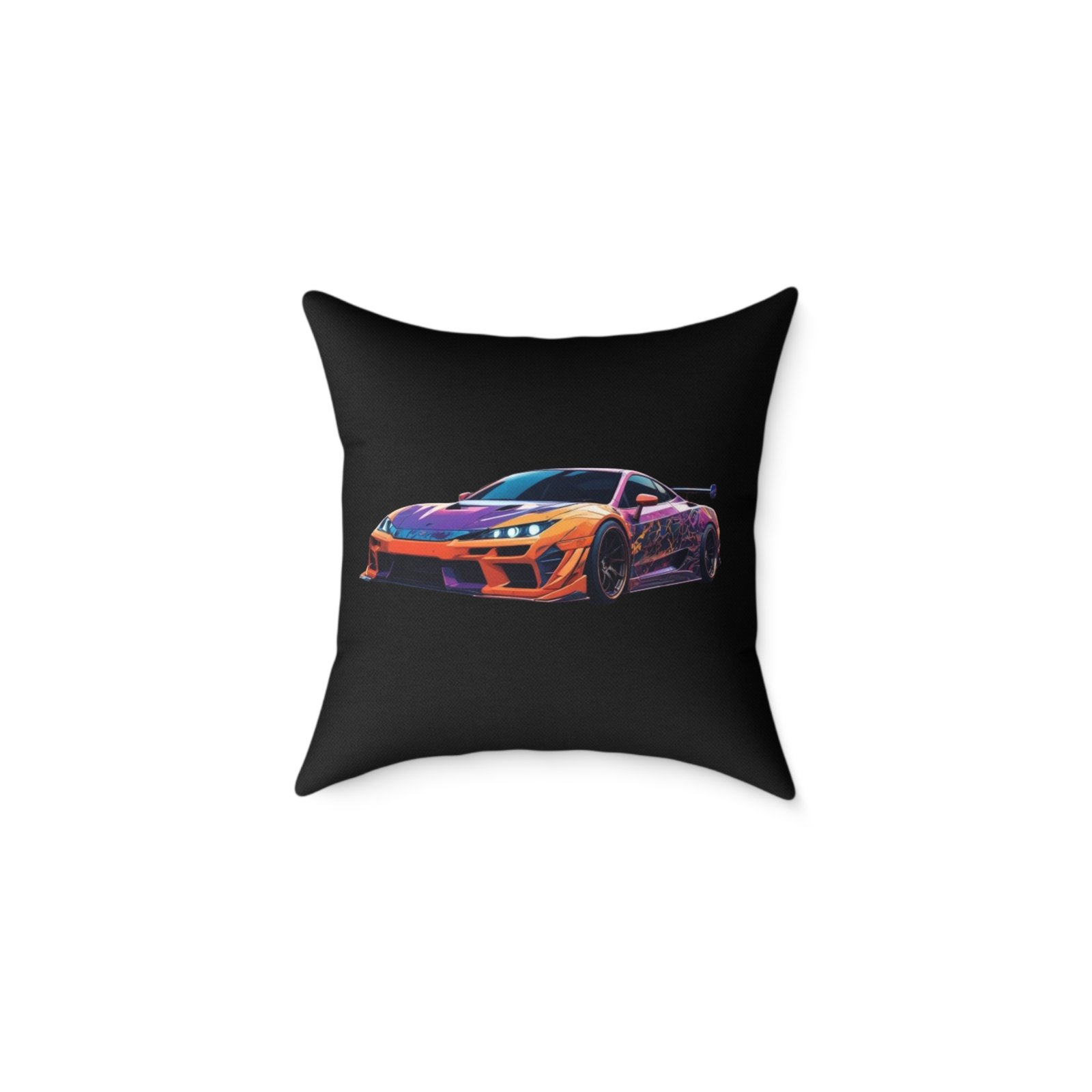 Fast Car Design Square Poly Canvas Pillow - Image 5