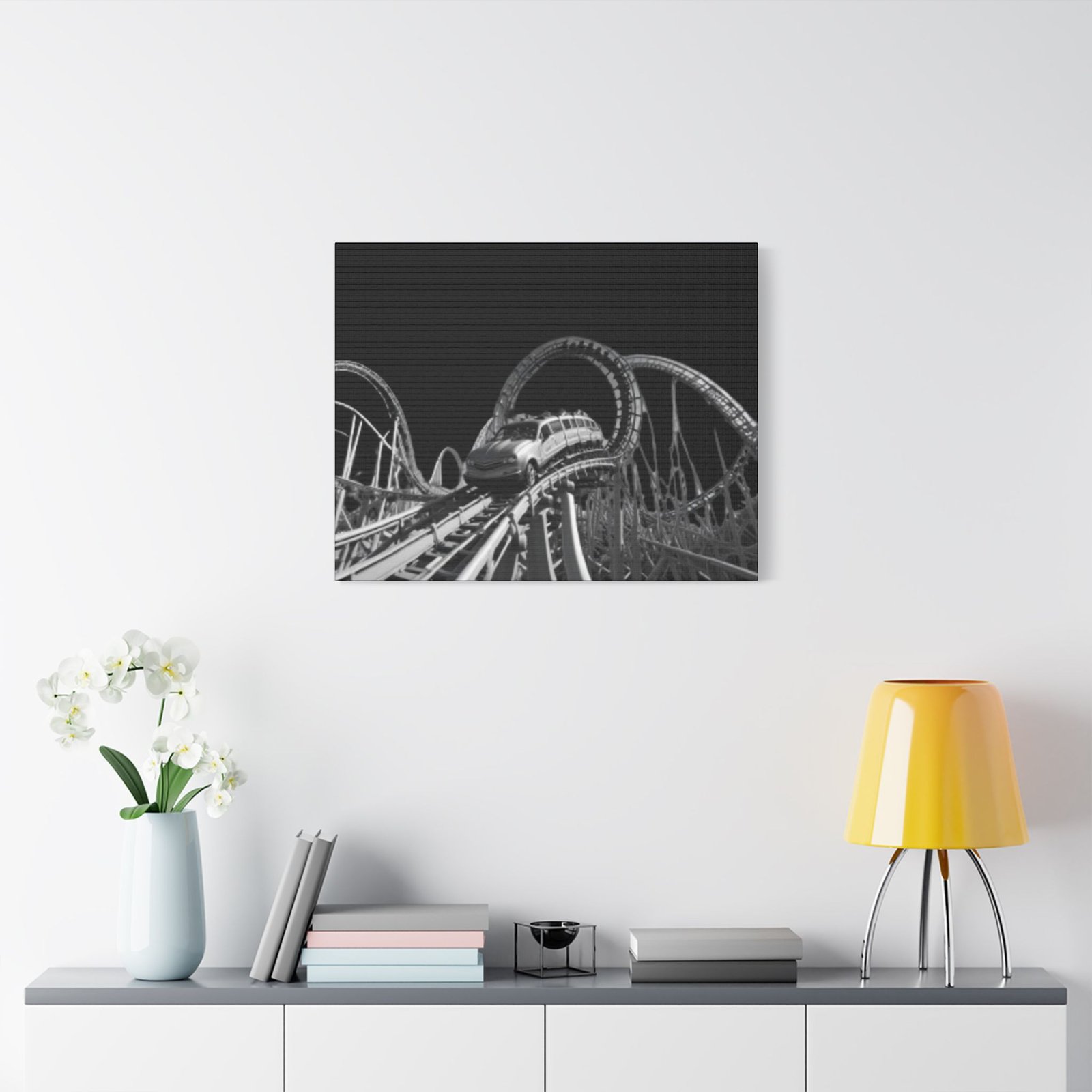 Fairground Fun Satin Canvas, Stretched - Image 11