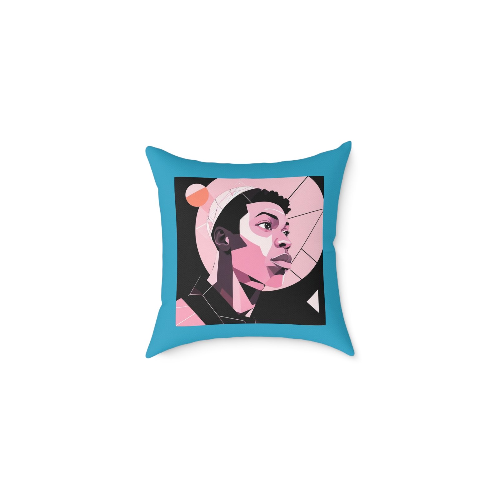 Abstract Square Poly Canvas Pillow