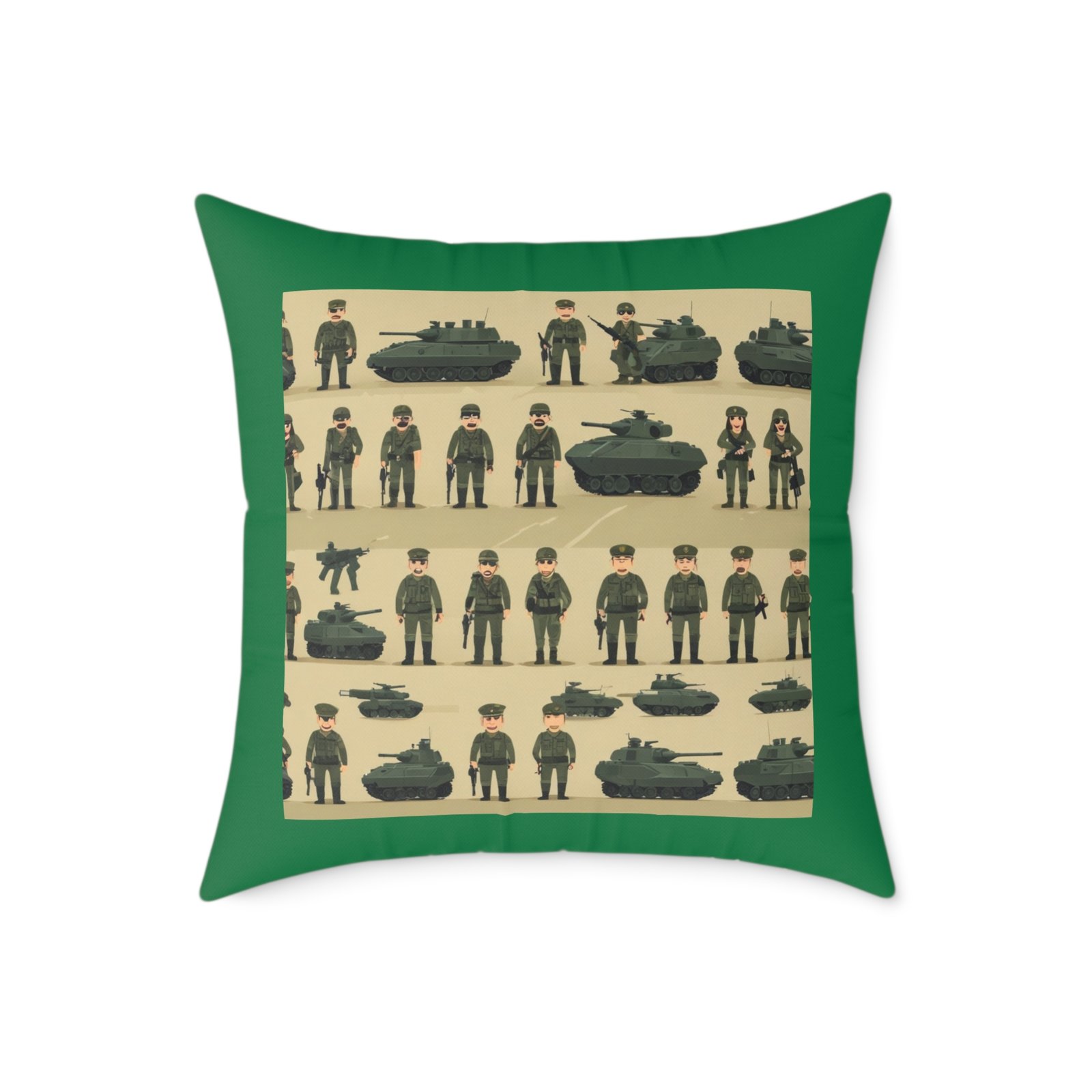 Army Square Poly Canvas Pillow - Image 13