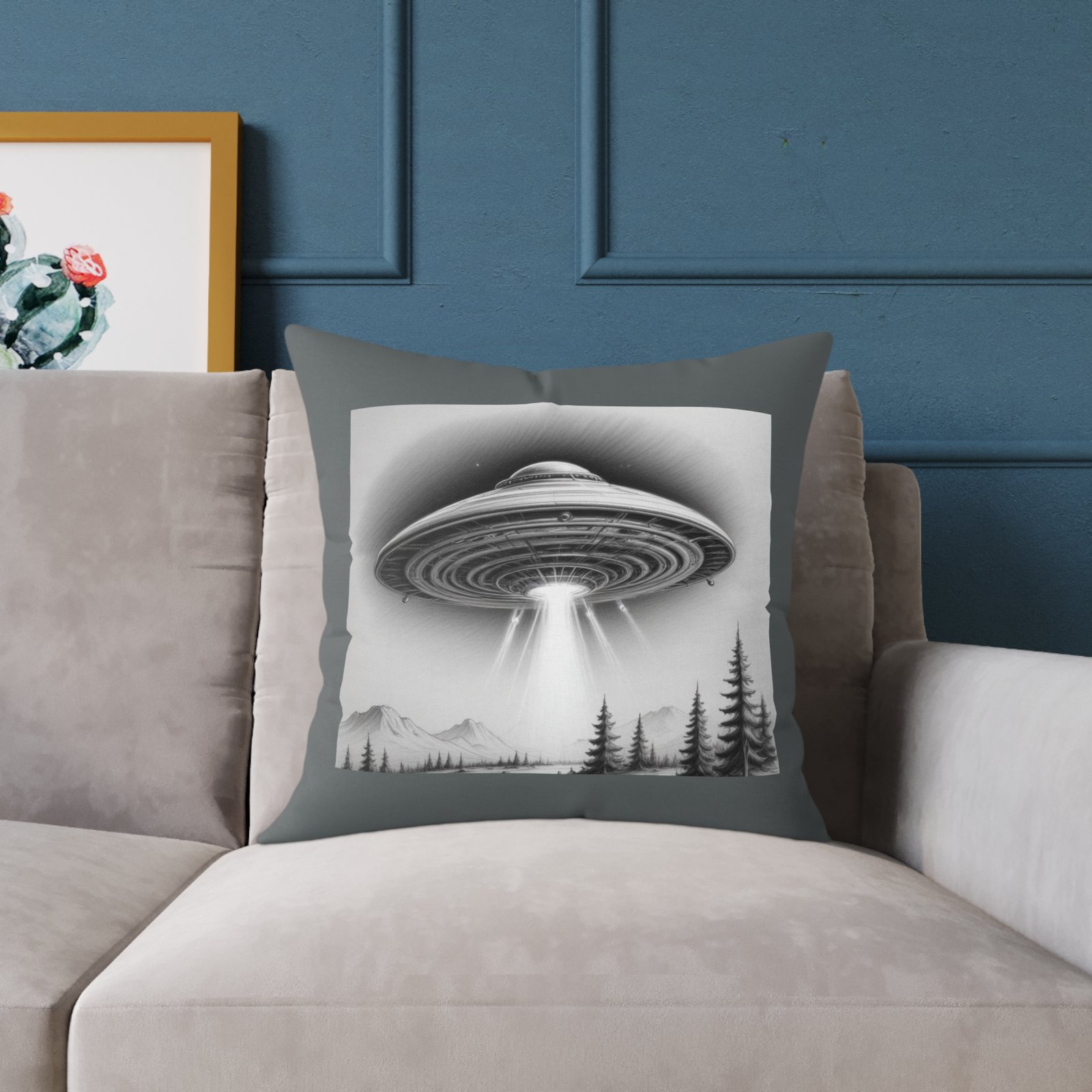 Ufo Square Poly Canvas Pillow - Image 11