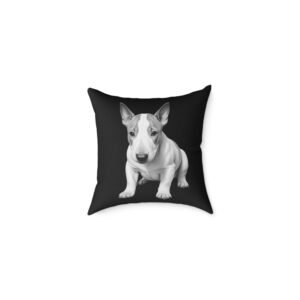 English Bull Terrier Square Poly Canvas Pillow