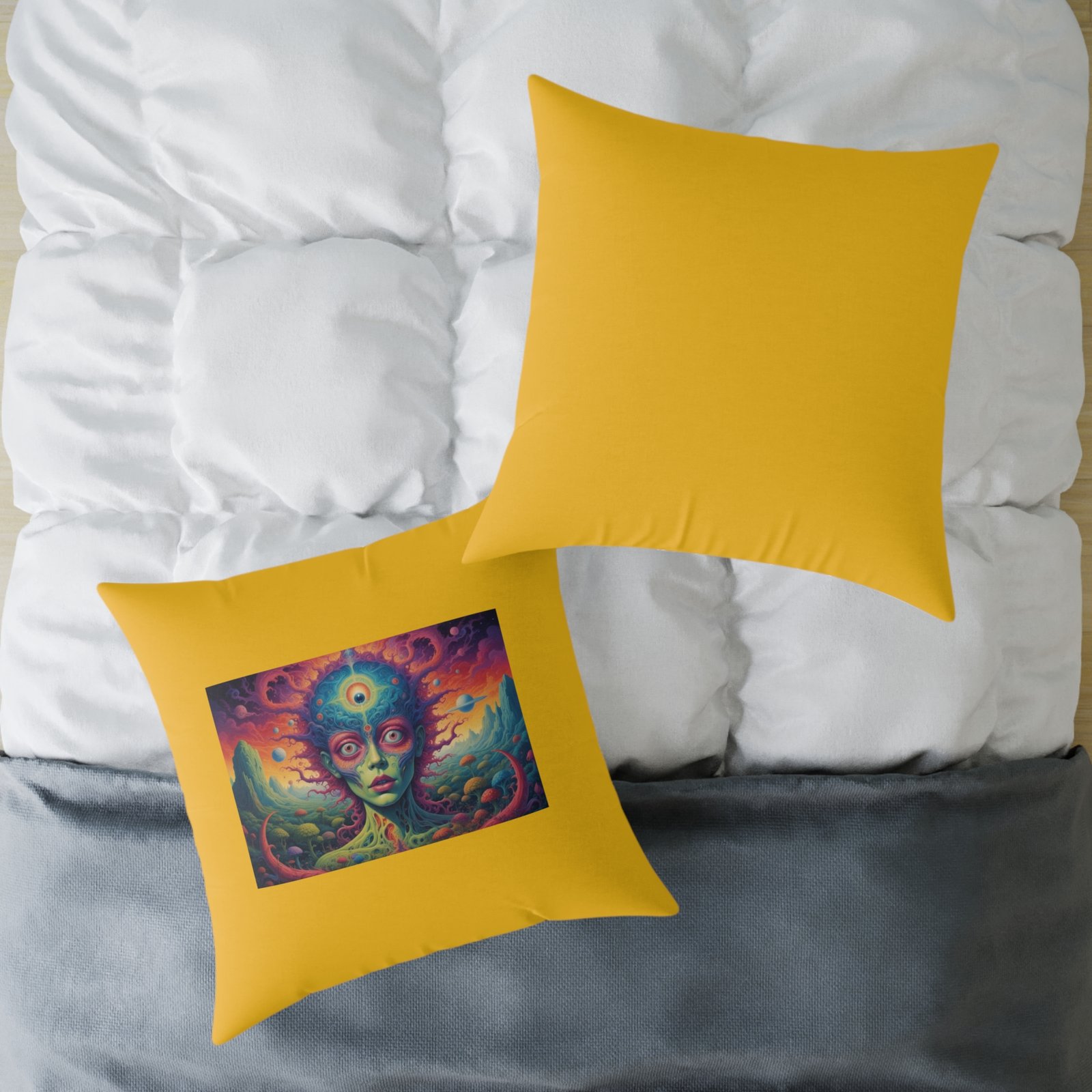Psychadelic Square Poly Canvas Pillow - Image 20