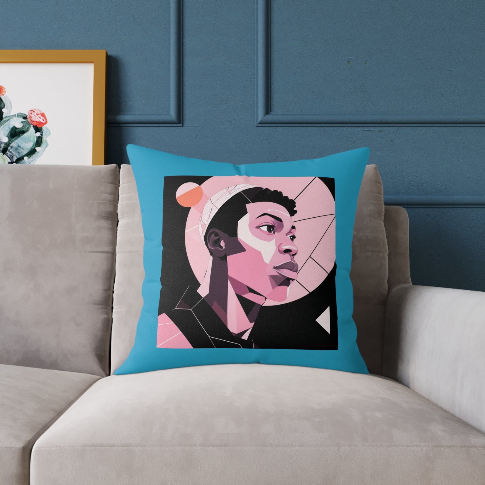 Abstract Square Poly Canvas Pillow - Image 11