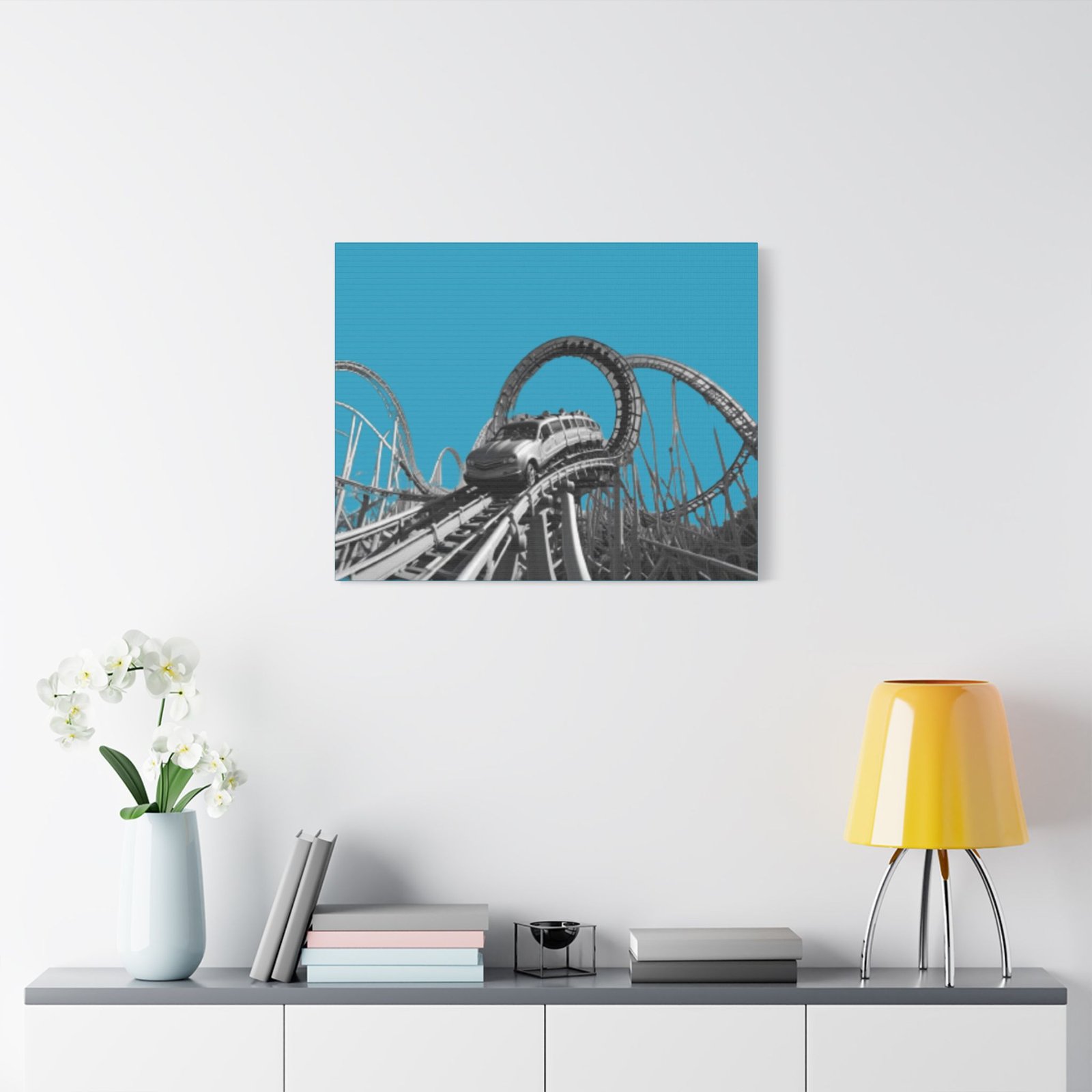 Fairground Fun Satin Canvas, Stretched - Image 11