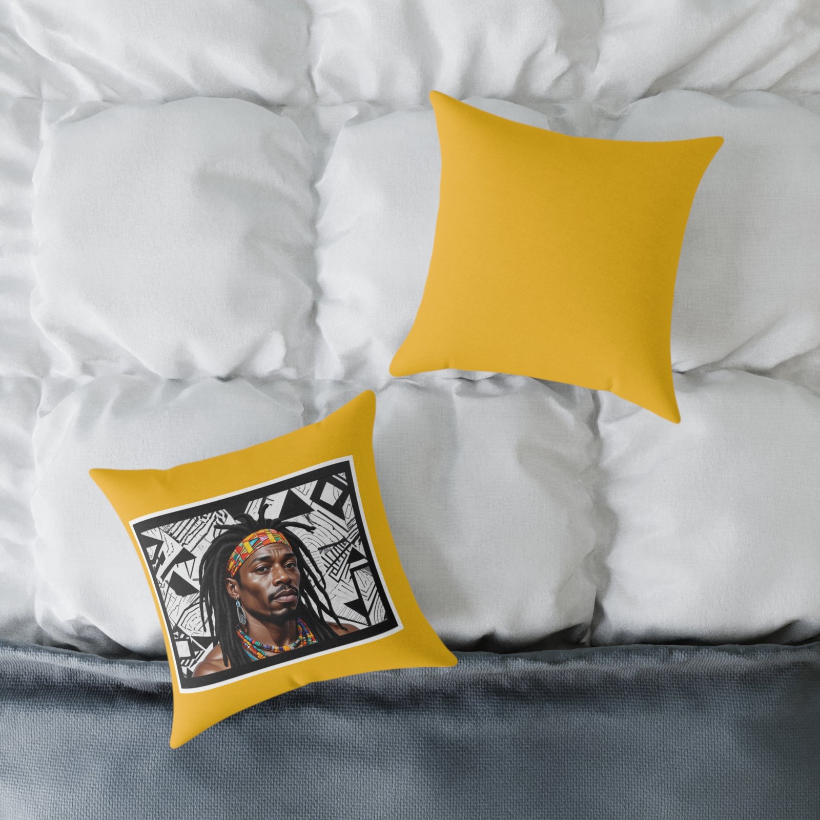 Rastafarian Square Poly Canvas Pillow - Image 4