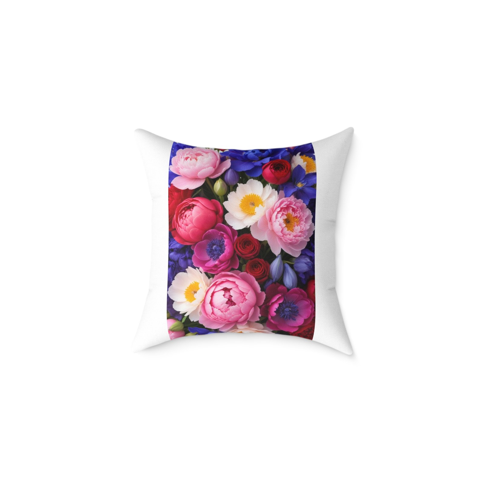 Flowers Square Poly Canvas Pillow - Image 5