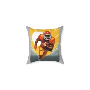 American Football Square Poly Canvas Pillow
