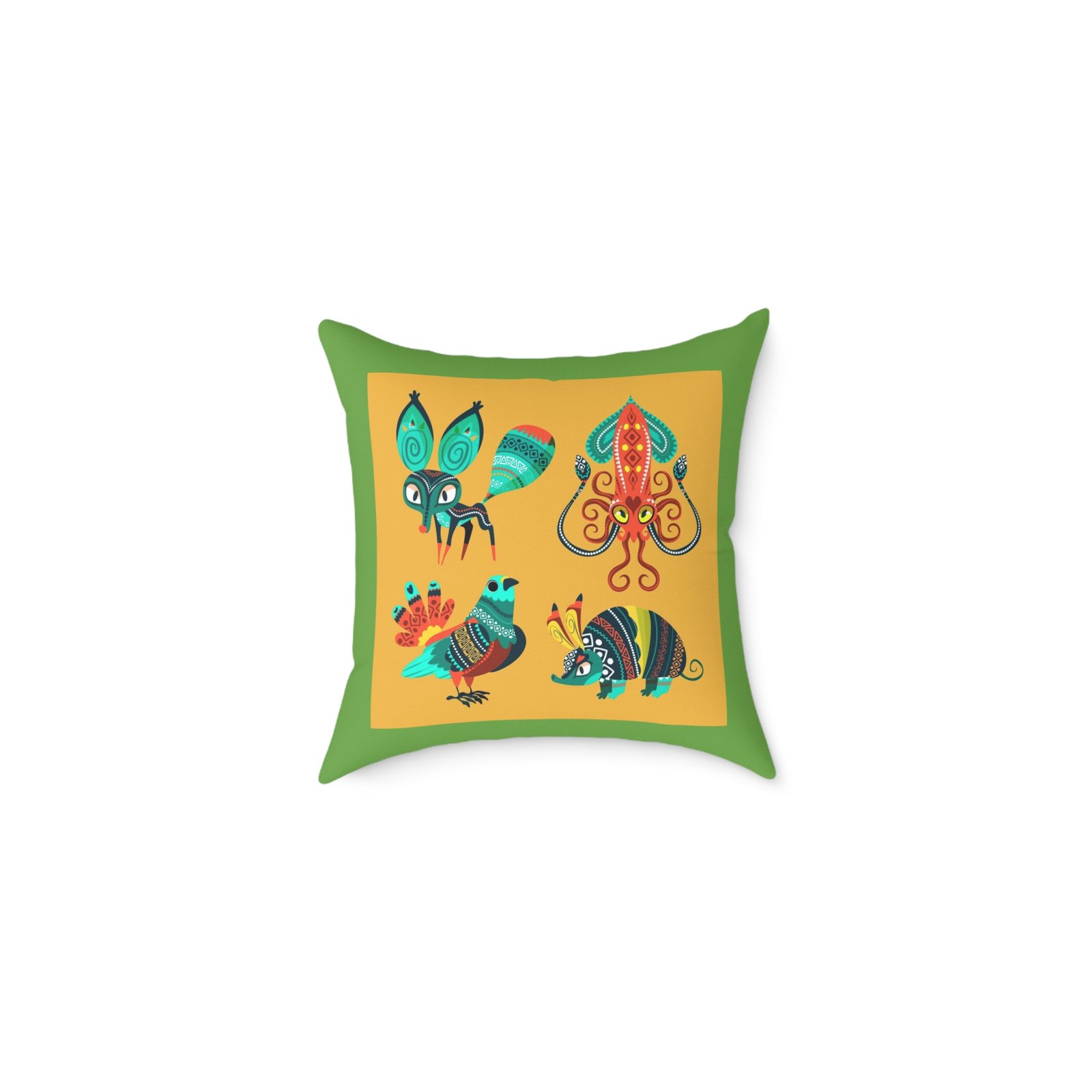 Mexico Square Poly Canvas Pillow