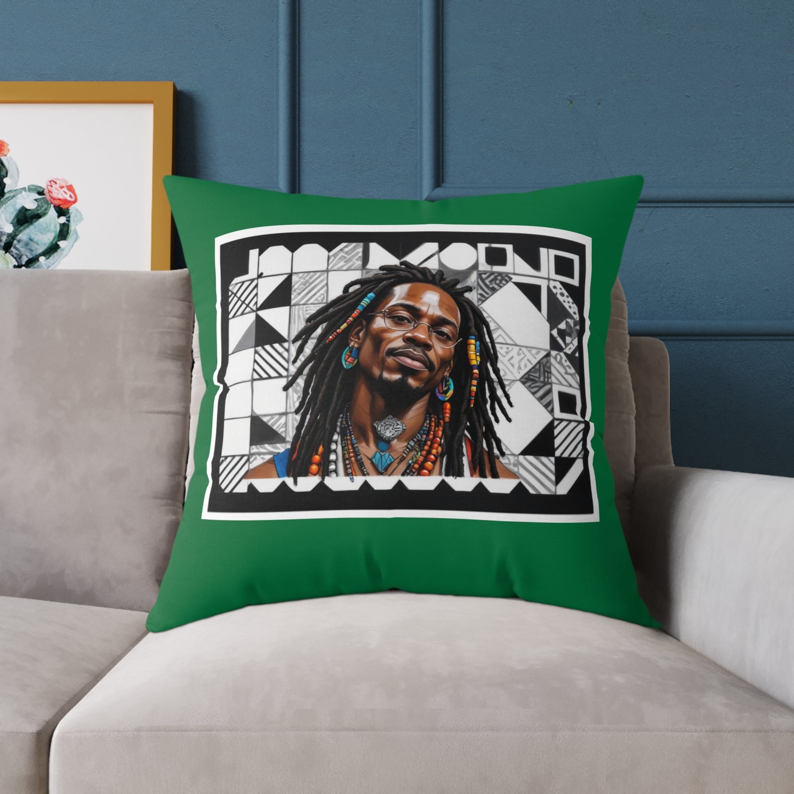 Rastafarian Square Poly Canvas Pillow - Image 19