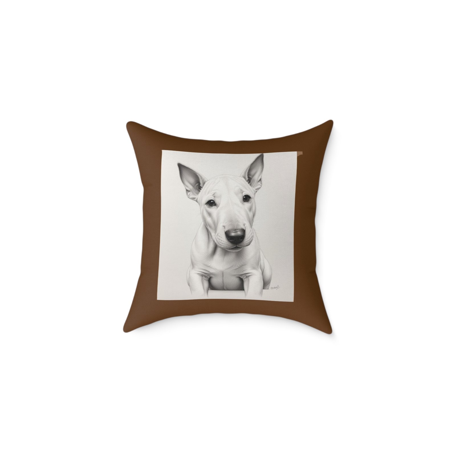 English Bull Terrier Square Poly Canvas Pillow - Image 5