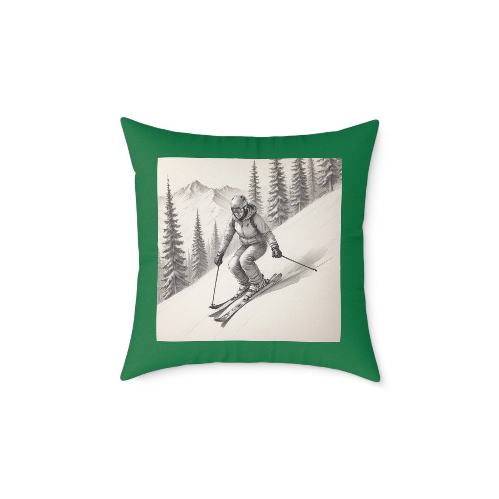 Golfing Square Poly Canvas Pillow - Image 9