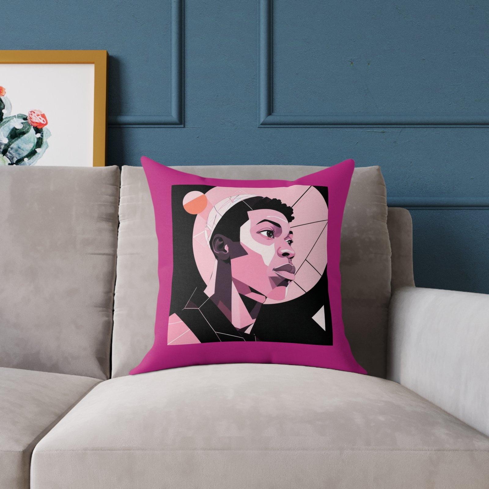 Abstract Square Poly Canvas Pillow - Image 7