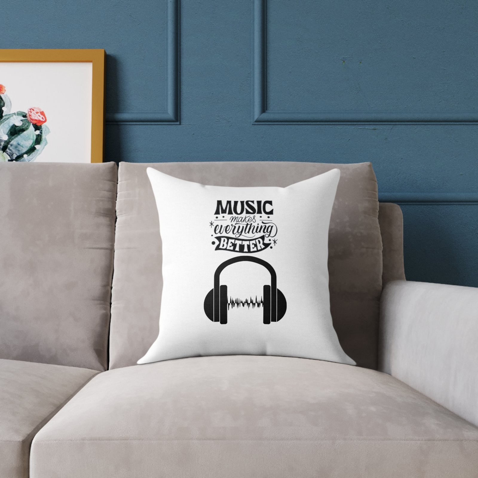 Music Poly Canvas Pillow - Image 3